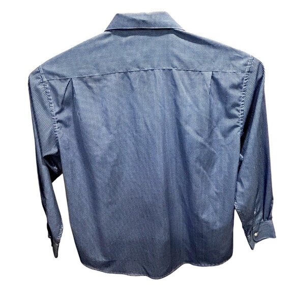Nautica Mens Regular Fit Blue Checkered Dress Shirt Size XL - Picture 6 of 6